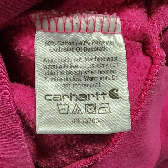 Carhartt girls pink & camo hoodie, size 4 - Picture 3 of 6